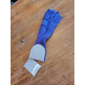 Hannah Rose Blue Cashmere Gloves Women's